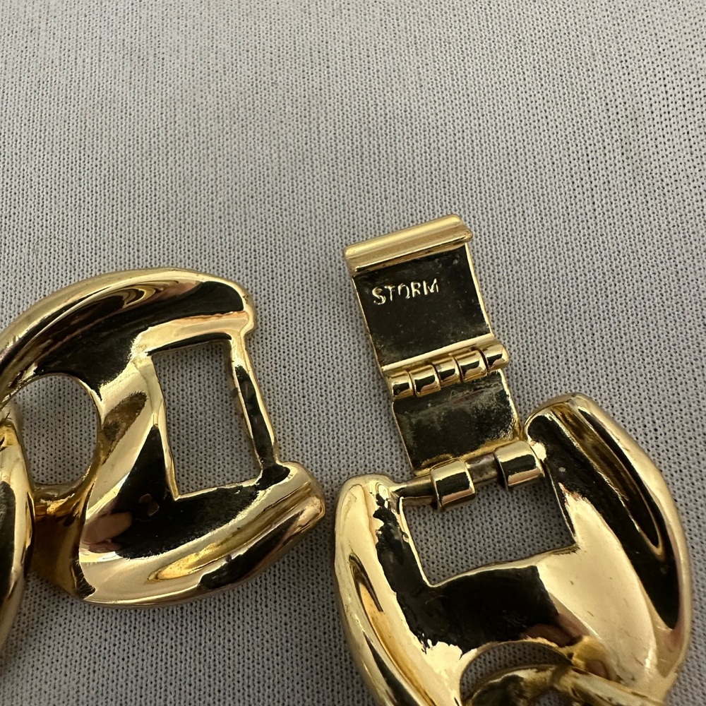 Storm chunky gold tone link bracelet - Picture 8 of 8